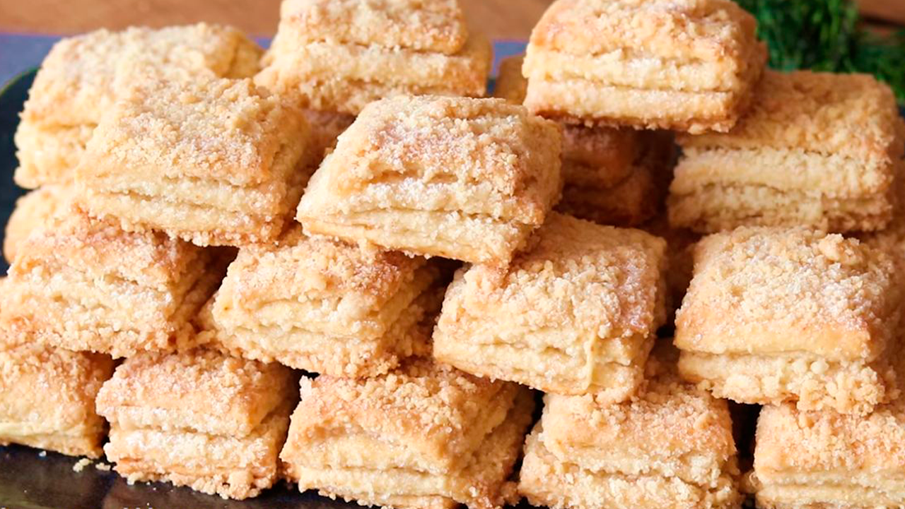 Печенье на кефире "Слоеные наполеончики"